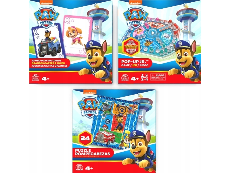 Games KOG KOL Paw Patrol 3Pk BundleGm S23 GML, Brætspil, Multi-genre, 4 År