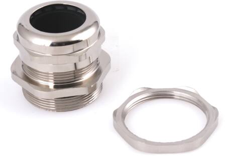 Kabelgenomföring EMC M40X1,5 Mässing med mutter, IP68, kabel Ø 18-25 mm