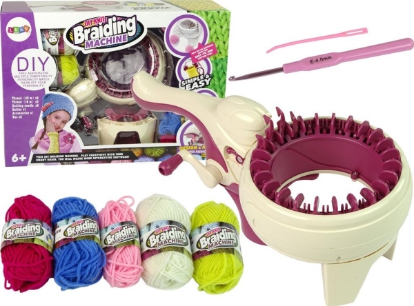 Leantoys Kreatywny Maszynka Do Zaplatania Tkania 5 Kolorów Nici Lean Toys
