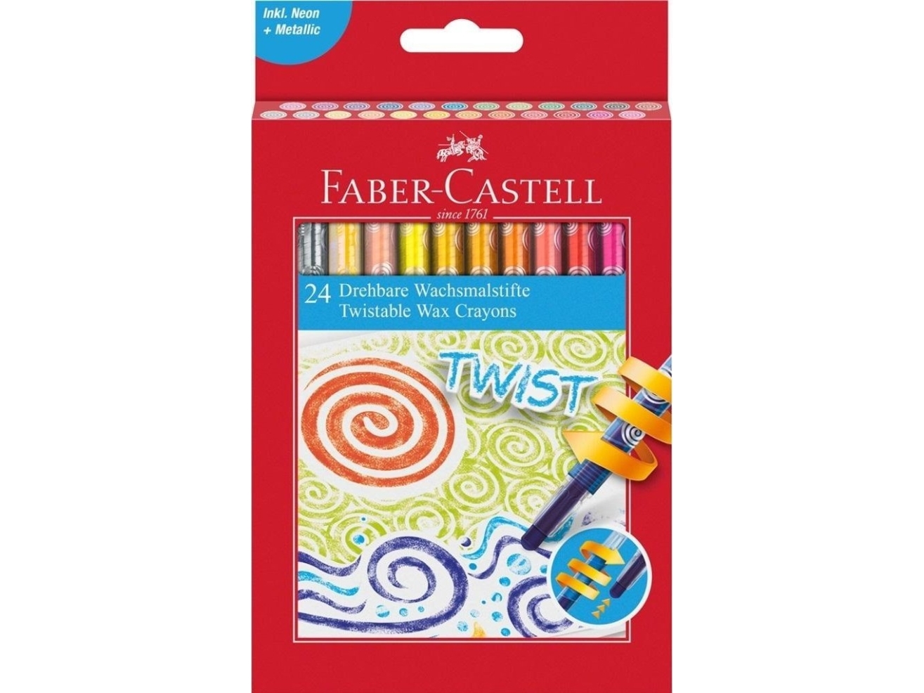 Faber-Castell 120004, 24 styck, Multifärg, Multifärg, Vax, 3 År, 6 År | Skrivredskap - Blyertspennor & pencils - Blyertspennor | GameStuff