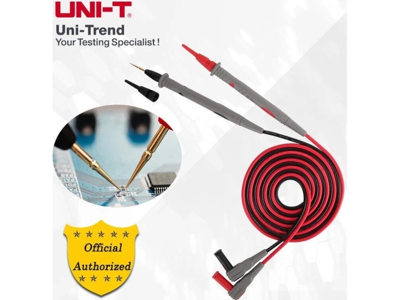 Guldpläterade precisionstestkablar, 1,2m, 1,2m, CAT II 10V, UNI-T | Verktyg & Verkstad - För verkstaden - Övriga | GameStuff