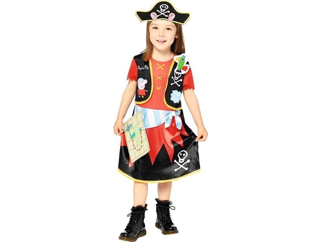 Children's Peppa Pig Dress Pirate Costume Size 3-4