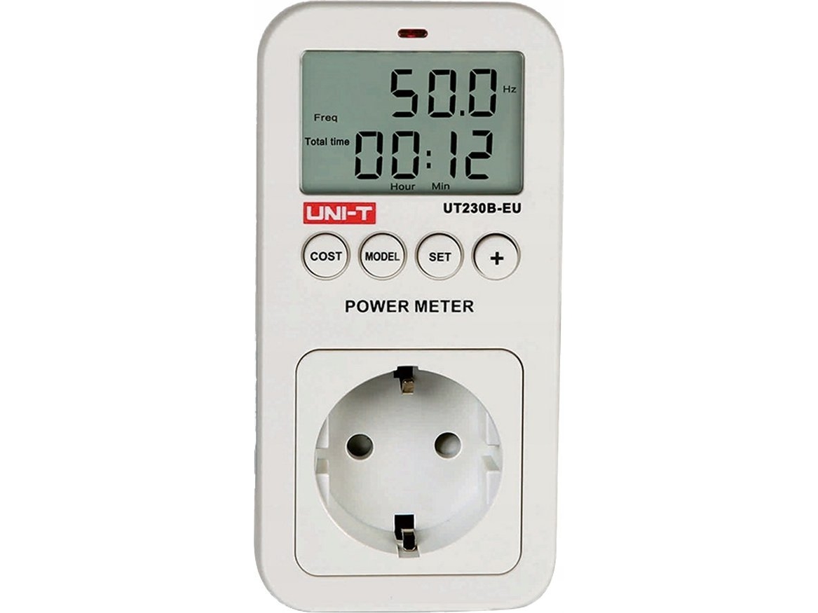 Uni-T UT230B-EU pistorasia energiamittarilla varustettuna