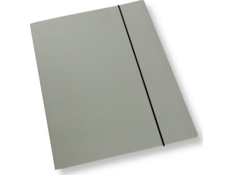 Teczka A4 Z Gumką Lakier Szara 350Gsm (10Szt)