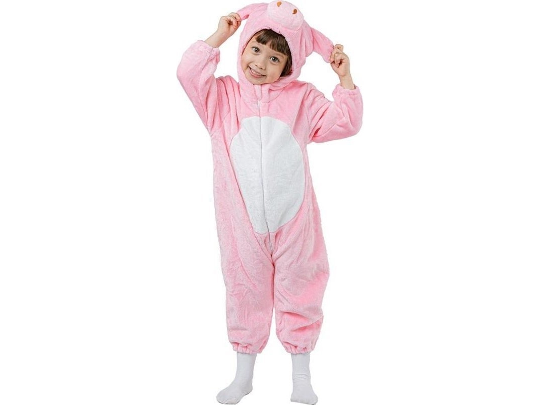 Vaaleanpunainen possu puku koko 92/104cm