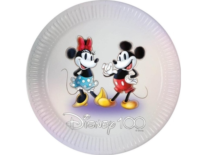 Mickey &Amp Minnie Pappteller 23Cm 8Stück