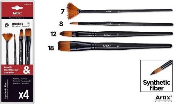 Syntetiske børster 4 stk