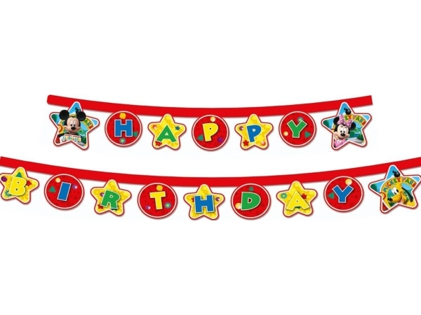 Procos Fødselsdagsbanner Happy Birthday Mickey Mouse - 210 Cm - 1 Stk. Universal