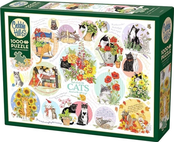 Puzzle 1000 Katzen Gedanken G3