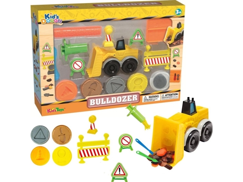 Plast-Knetmasse Bulldozer