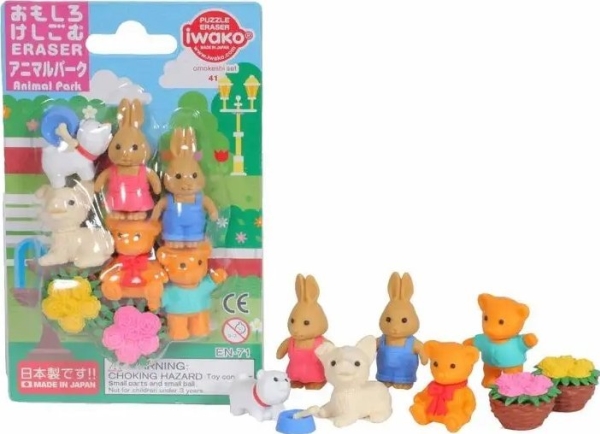 Animal Park Puzzle-Radiergummi-Set