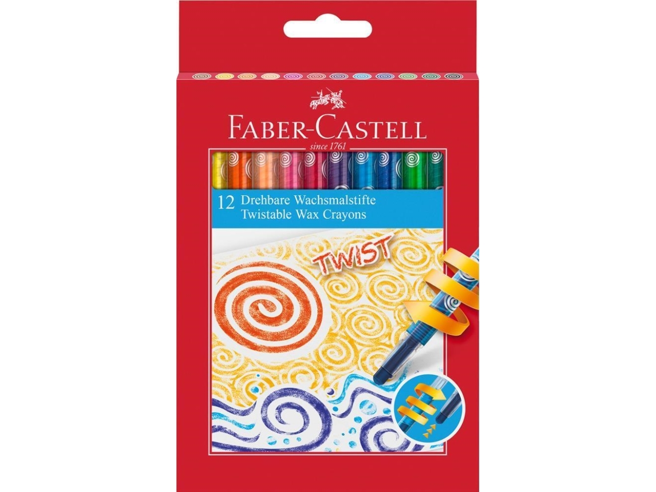 Faber-Castell FABER-CASTELL CRAFT Vaxpennor 12 FÄRGER | Skrivredskap - Övriga skrivredskap | GameStuff