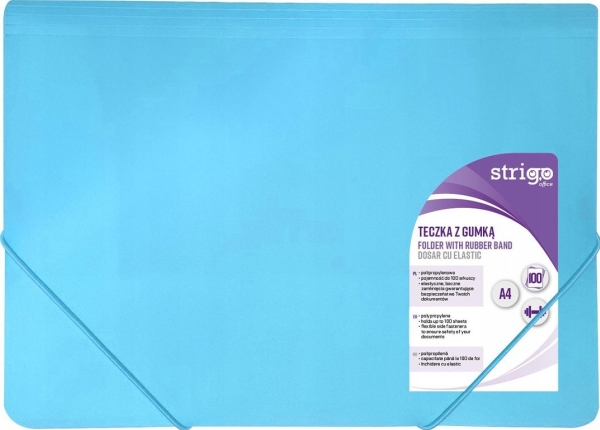 A4 Pp Neonblau Strigo Radiergummi-Mappe