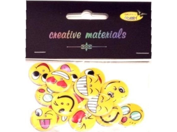 Emoji Dekorative Knöpfe 20Mm 15Stk