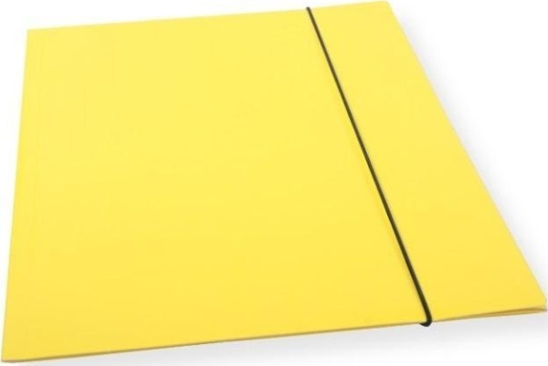 A4-mappe med elastikbånd lak gul 300gsm (10stk)