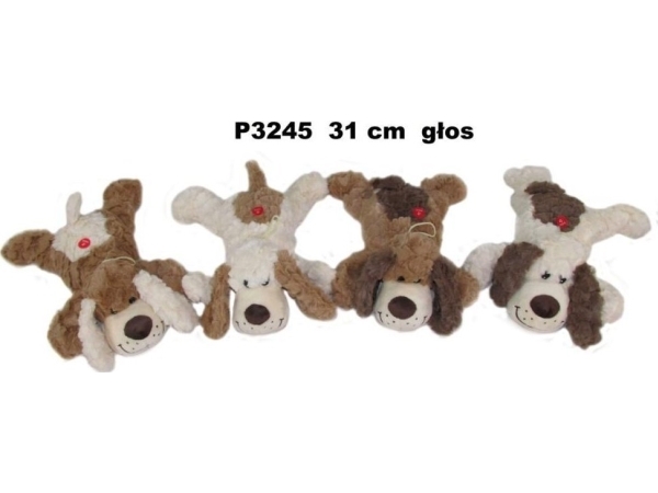 Bamse Hund P-3245 Liggende 4 Farver (160362)