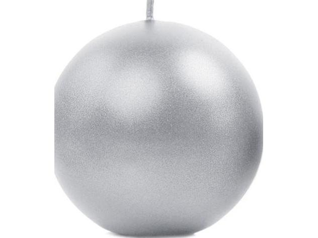 Party Deco Kuglelys, Metallic, Sølv, 8 Cm, 6 Stk Universal