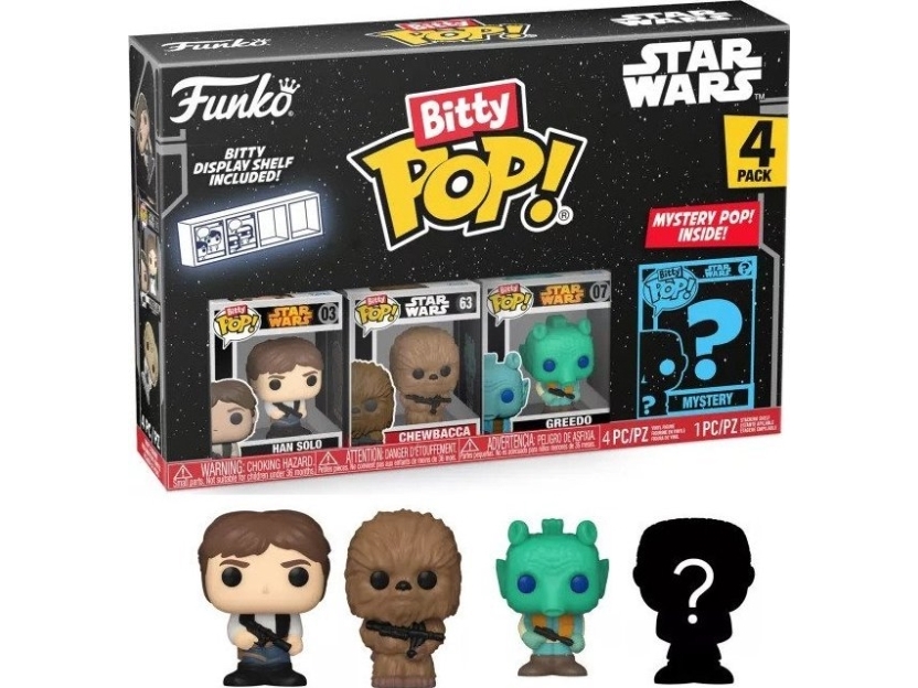 Figurka Funko Pop Star Wars Bitty Funko Pop 4 Pack 2.5Cm Han Solo Chewbacca Greedo