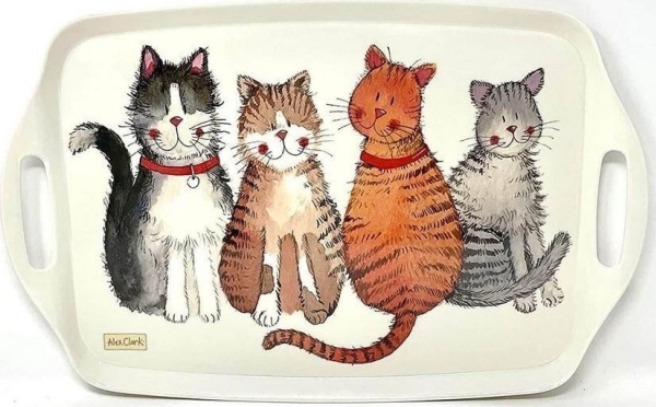 Küchentablett Groß 4 Katzen