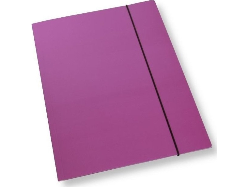 A4 Folder With Rubber Band Violet Lacquer 350Gsm (10Pcs)