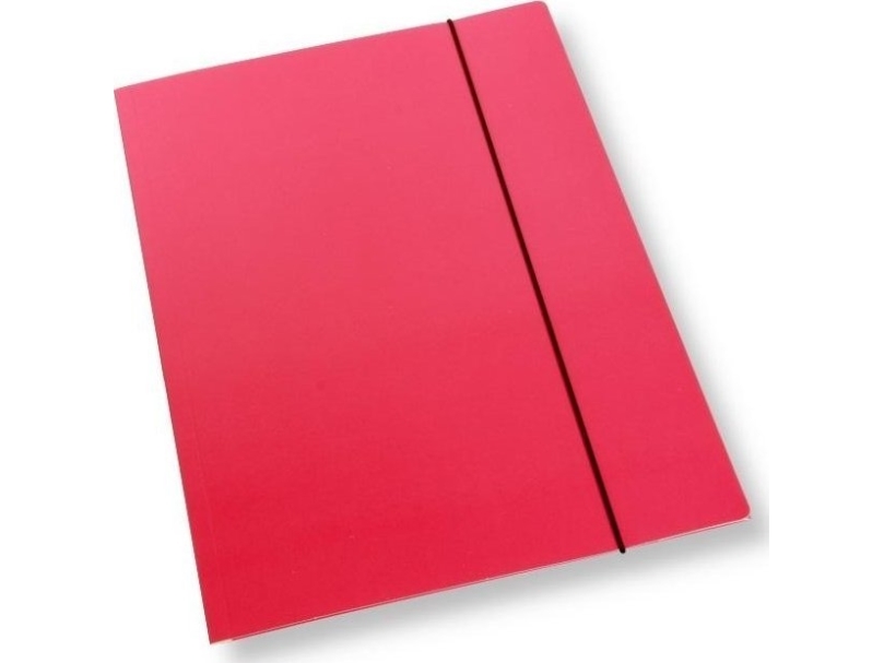 A4 Folder With Rubber Band Lacquer Pink 350Gsm (10Pcs)