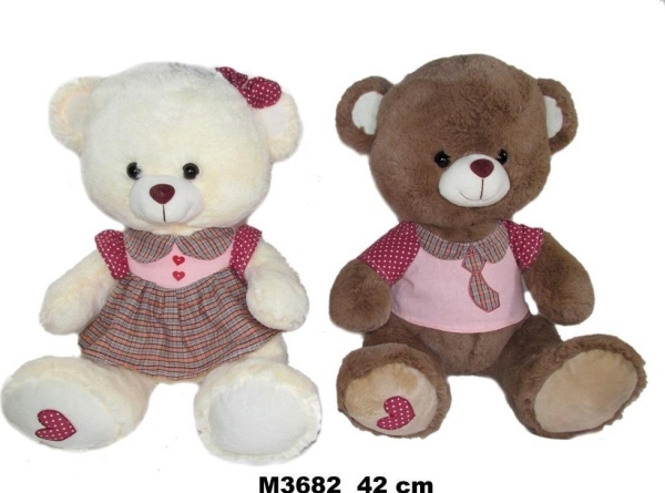 Gekleideter Teddybär 42Cm Mix