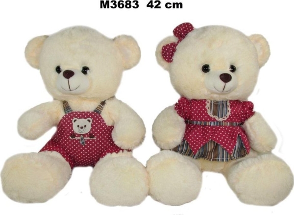 Gekleideter Teddybär 42Cm Mix