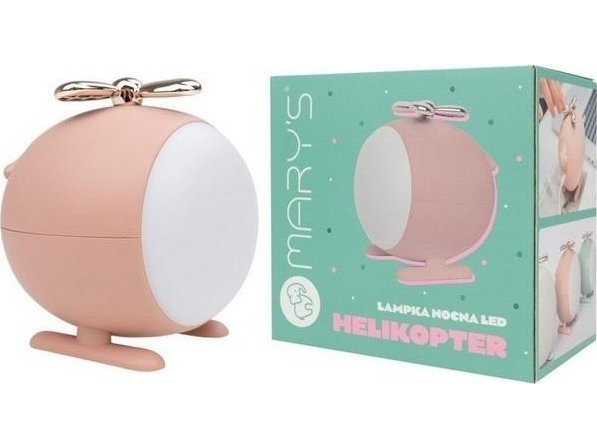 Plexido LED natlampe helikopter pink