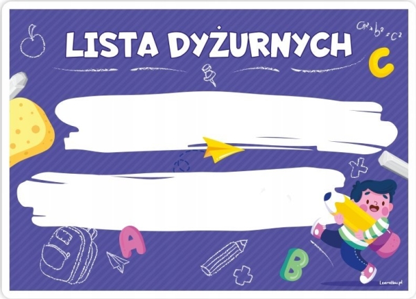 LearnHow vagtplan tavle A4 lilla