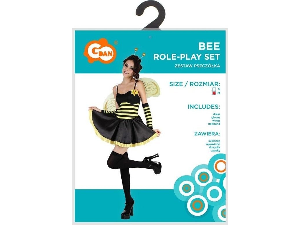 Voksenkostume Bee, Størrelse M