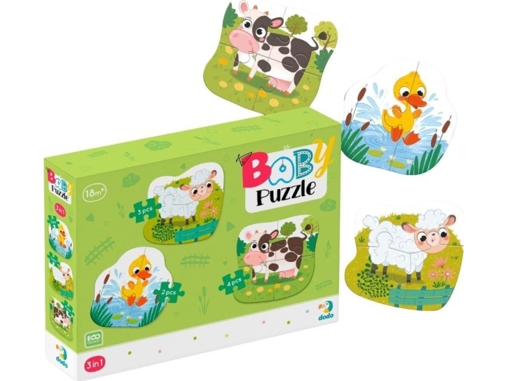 Puzzle 3In1 Ländliche Tiere