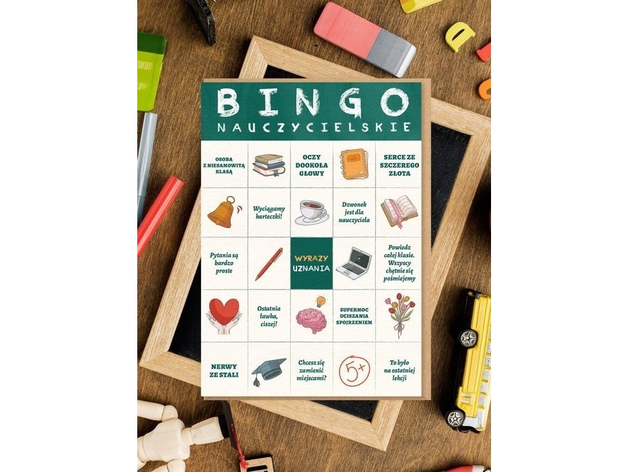 Bingo Lehrer Grußkarte
