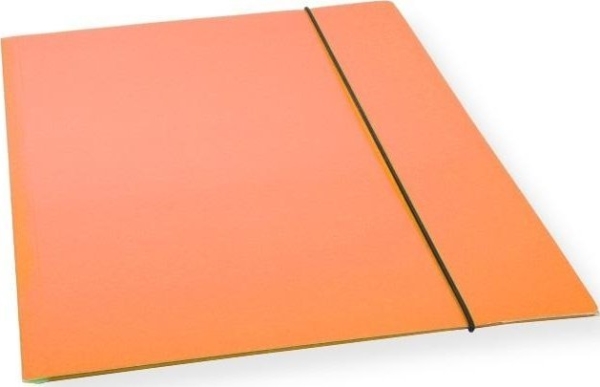 Teczka A4 Z Gumką Lakier Pomarańcz. 300Gsm (10Szt)