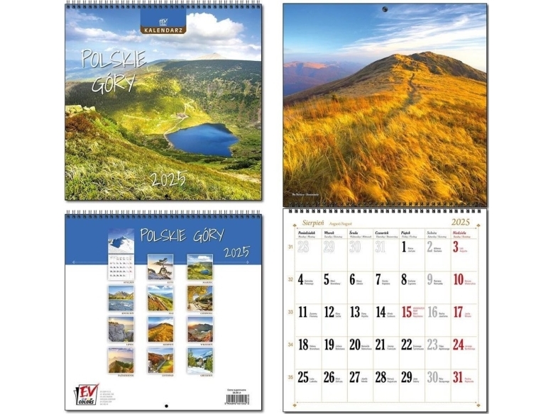 Kalender 2025 30x60 13 Board Polish Mountains