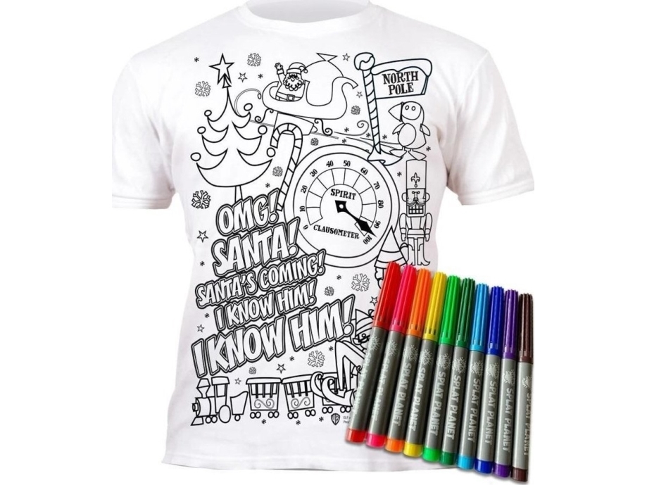 Planet farvelægnings-T-shirt til mange gange Elfe 5-6