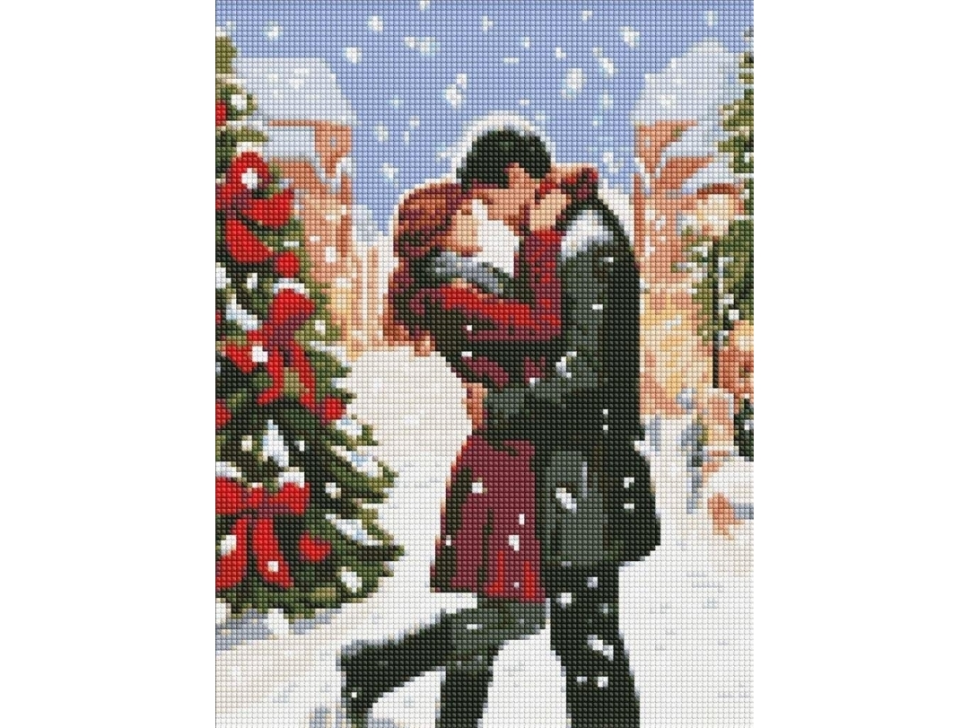 Rammeløs Diamantmosaik - Winter Romance 30X40