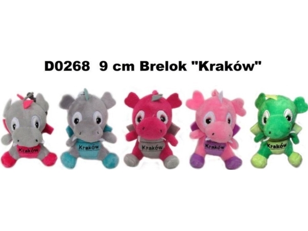 Nøglering drage Cracow 9 cm mix