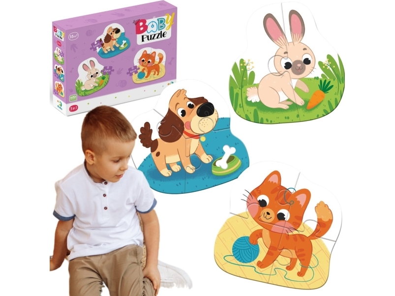 Puzzle 3In1 Tiere