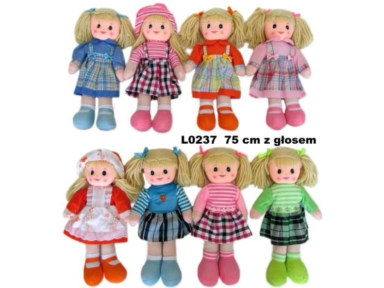 Sun-Day kludedukke med stemme, 75 cm (L0237)