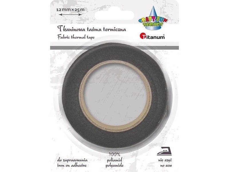 Gewebe-Thermoband 12Mm 25M Schwarz