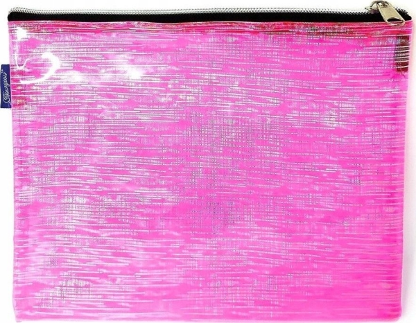 Reißverschluss-Tasche Rosa Transparent