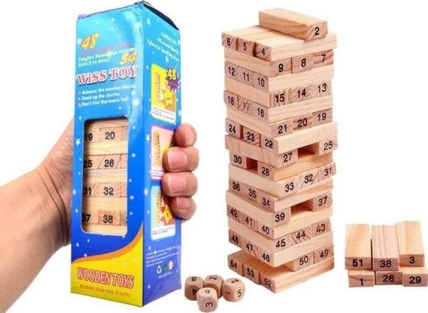 Tower of wooden blocks 54el