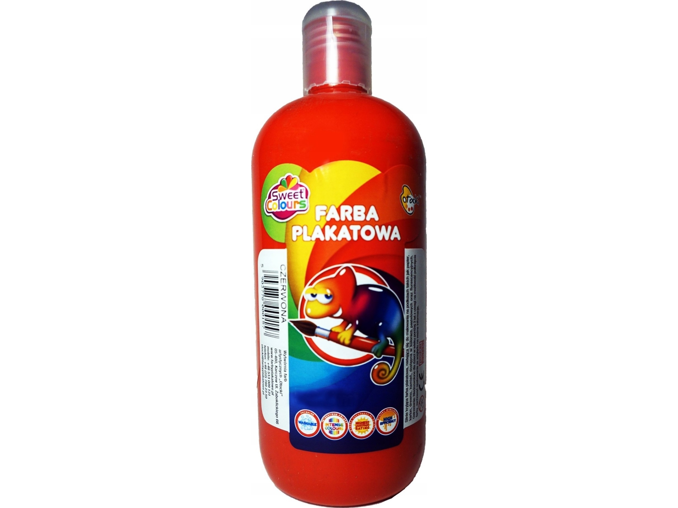 Bambino plakatfarve rød 500 ml