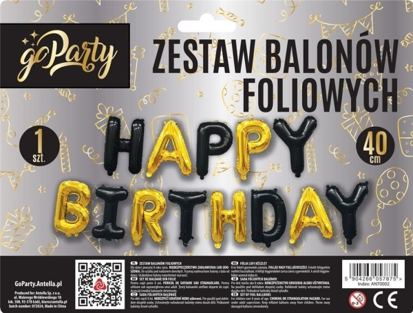 Satz Happy Birthday Mix Folienballons