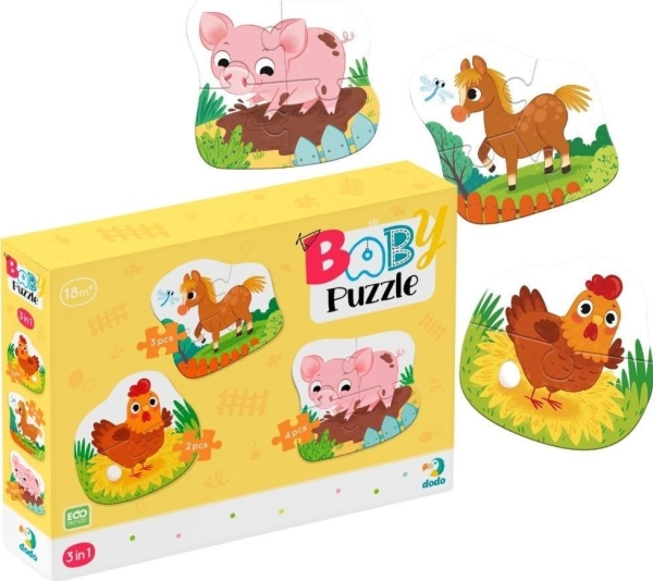 Puzzle 3In1 Ein Tag Auf Dem Bauernhof