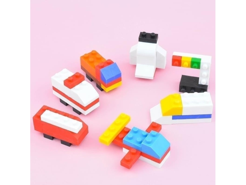 Iwako Trintukų – Dėlionių Rinkinys „Block Vehicle Land”