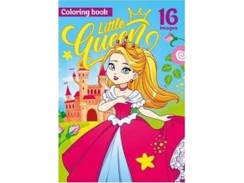 Malbuch A4 16 Bilder Kleine Prinzessin