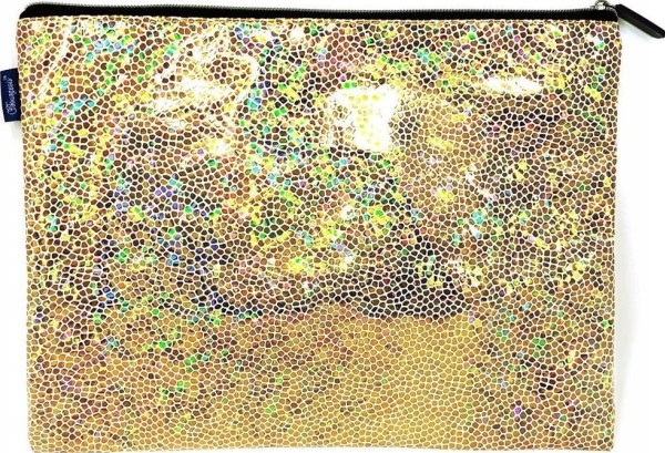 Goldfarbener Holografischer Reißverschluss-Beutel