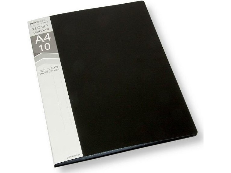 A4/10 tilbudsmappe sort