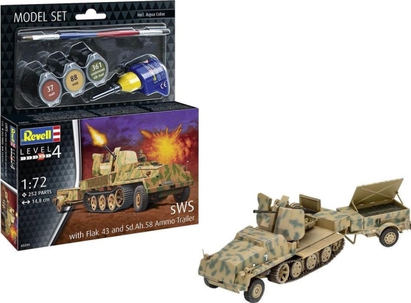 Modell-Set Sws Mit Flak43 Und Sd.Ah58 Munitionsanhänger
